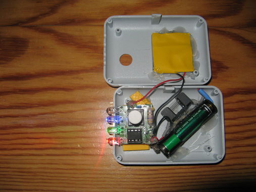 PCB with battery and solarcell